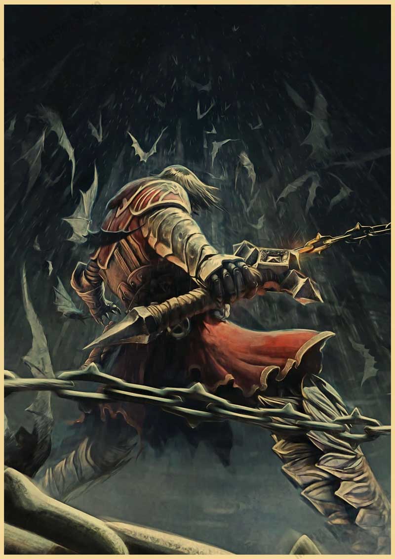 Anime Castlevania Vintage Posters Retro Kraft Paper Wall Art Painting Pictures for Home Decor Room Decoration 11 - Castlevania Merch