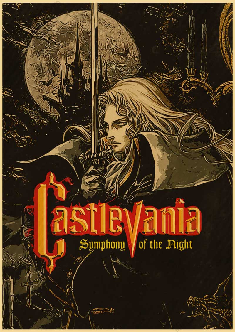 Anime Castlevania Vintage Posters Retro Kraft Paper Wall Art Painting Pictures for Home Decor Room Decoration 13 - Castlevania Merch