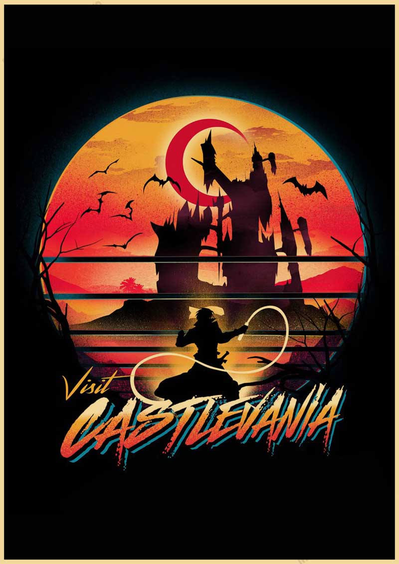 Anime Castlevania Vintage Posters Retro Kraft Paper Wall Art Painting Pictures for Home Decor Room Decoration 14 - Castlevania Merch