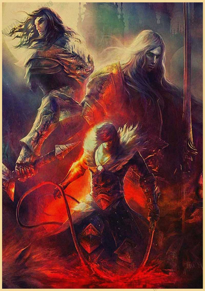Anime Castlevania Vintage Posters Retro Kraft Paper Wall Art Painting Pictures for Home Decor Room Decoration 18 - Castlevania Merch