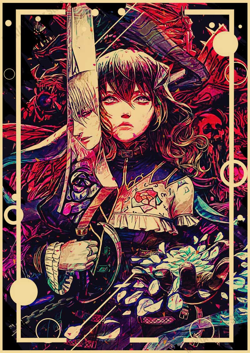 Anime Castlevania Vintage Posters Retro Kraft Paper Wall Art Painting Pictures for Home Decor Room Decoration 19 - Castlevania Merch