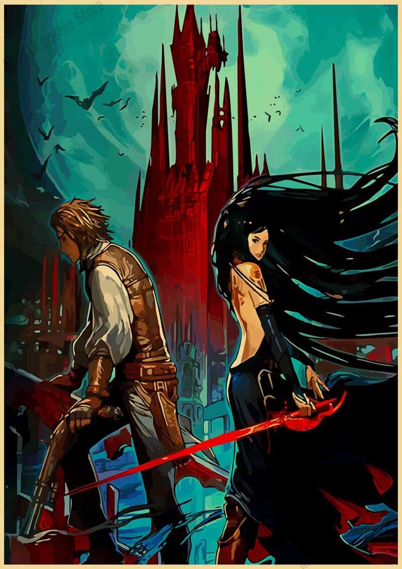 Anime Castlevania Vintage Posters Retro Kraft Paper Wall Art Painting Pictures for Home Decor Room Decoration 20 - Castlevania Merch