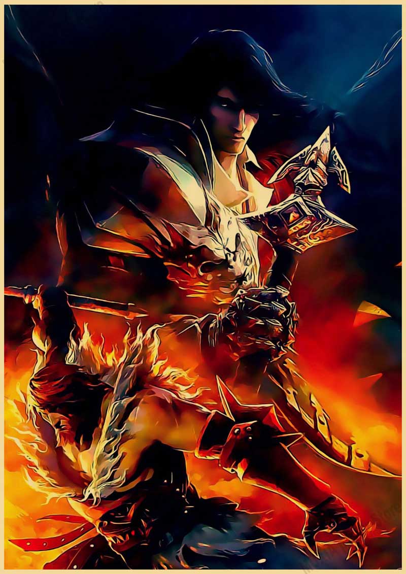 Anime Castlevania Vintage Posters Retro Kraft Paper Wall Art Painting Pictures for Home Decor Room Decoration 22 - Castlevania Merch