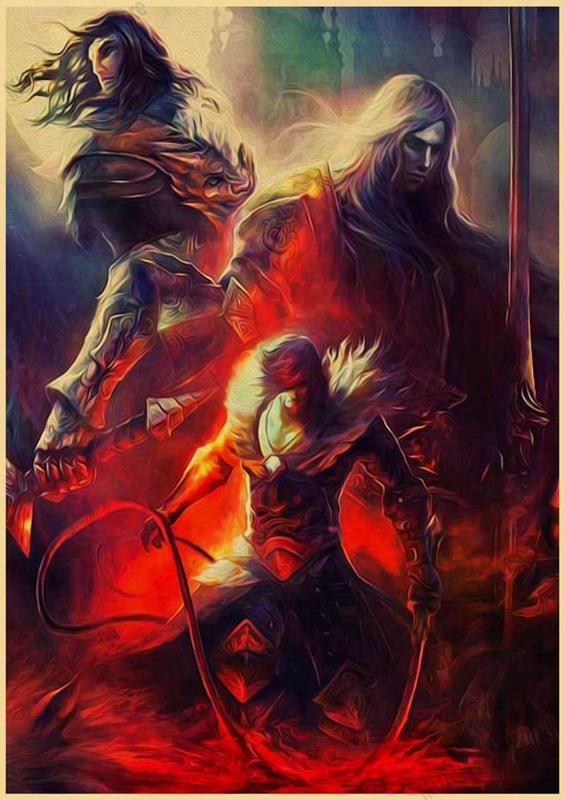 Anime Castlevania Vintage Posters Retro Kraft Paper Wall Art Painting Pictures for Home Decor Room Decoration 26 - Castlevania Merch
