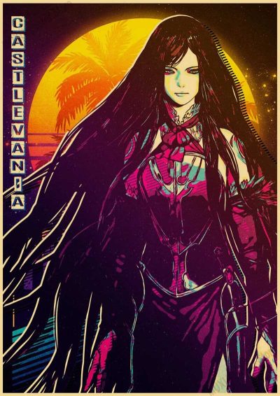 Anime Castlevania Vintage Posters Retro Kraft Paper Wall Art Painting Pictures for Home Decor Room Decoration 27 - Castlevania Merch