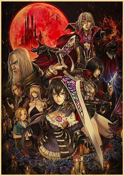 Anime Castlevania Vintage Posters Retro Kraft Paper Wall Art Painting Pictures for Home Decor Room Decoration 29 - Castlevania Merch