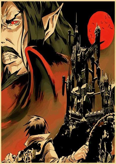 Anime Castlevania Vintage Posters Retro Kraft Paper Wall Art Painting Pictures for Home Decor Room Decoration 31 - Castlevania Merch