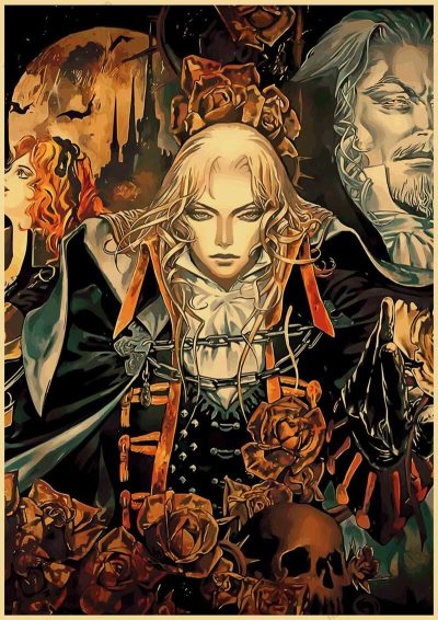 Anime Castlevania Vintage Posters Retro Kraft Paper Wall Art Painting Pictures for Home Decor Room Decoration 33 - Castlevania Merch