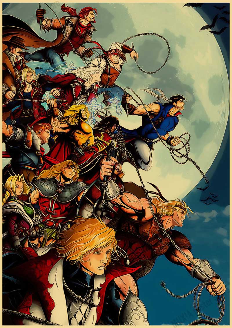 Anime Castlevania Vintage Posters Retro Kraft Paper Wall Art Painting Pictures for Home Decor Room Decoration 7 - Castlevania Merch