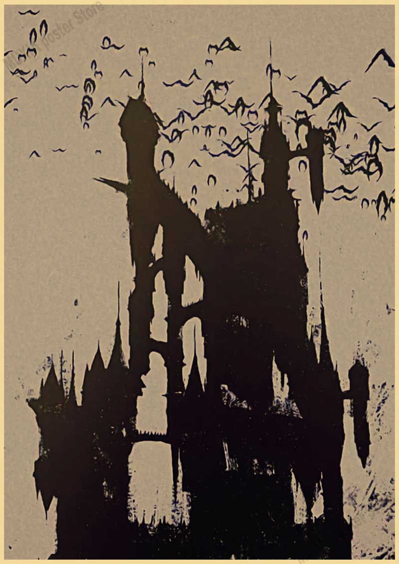 Anime Castlevania Vintage Posters Retro Kraft Paper Wall Art Painting Pictures for Home Decor Room Decoration 9 - Castlevania Merch