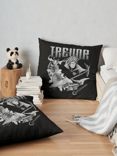 Castlevania Trevor Badge Throw Pillow Official Castlevania Merch