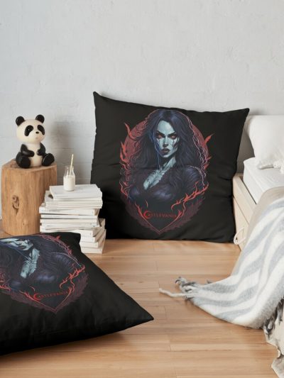 Carmilla - Castlevania Inspired Design Throw Pillow Official Castlevania Merch