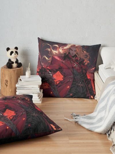 Alucard Castlevania Merchandise (3): Premium Quality T-Shirts And More Inspired By Netflix'S Hit Anime Series Throw Pillow Official Castlevania Merch