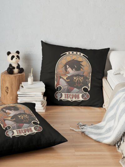 Castlevania Trevor Nouveau Throw Pillow Official Castlevania Merch