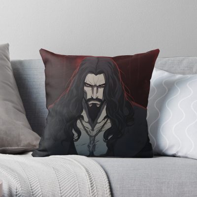 Netflix Castlevania Dracula Vampire Gothic Horror Castle Netflix Anime Throw Pillow Official Castlevania Merch