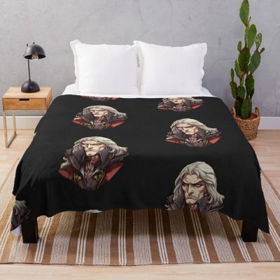 Alucard - Netflix Castlevania Animated Series Character Fanart Throw Blanket Official Castlevania Merch