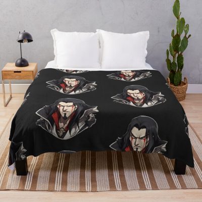 Dracula - Netflix Castlevania Animated Series Character Fanart Throw Blanket Official Castlevania Merch