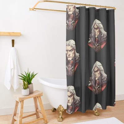 Alucard - Netflix Castlevania Animated Series Character Fanart Shower Curtain Official Castlevania Merch