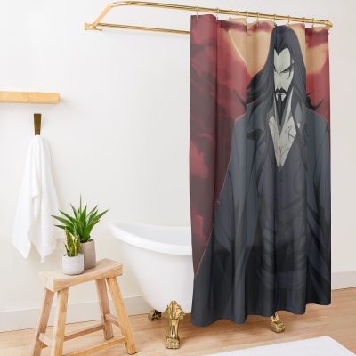 Netflix Castlevania Dracula Vampire Gothic Horror Castle Netflix Anime Shower Curtain Official Castlevania Merch