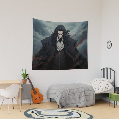 Netflix Castlevania Dracula Vampire Gothic Horror Castle Netflix Anime Tapestry Official Castlevania Merch