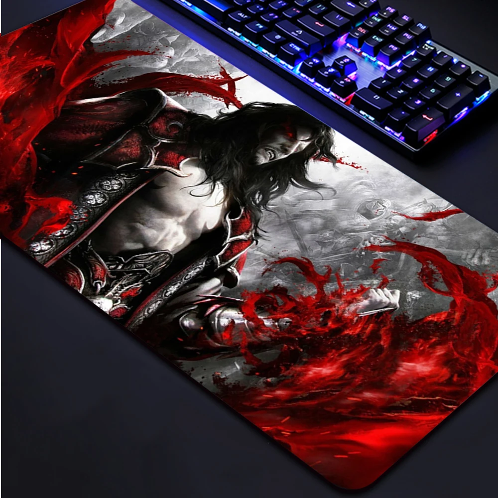 Gamer Desk Pad Varmilo Gaming Mouse Mats Castlevania Mausepad Gamers Accessories PC Gamer Cabinet Rug Mice 10 - Castlevania Merch