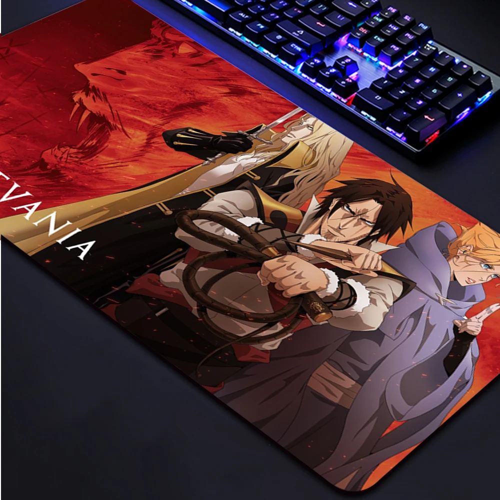 Gamer Desk Pad Varmilo Gaming Mouse Mats Castlevania Mausepad Gamers Accessories PC Gamer Cabinet Rug Mice 3 - Castlevania Merch