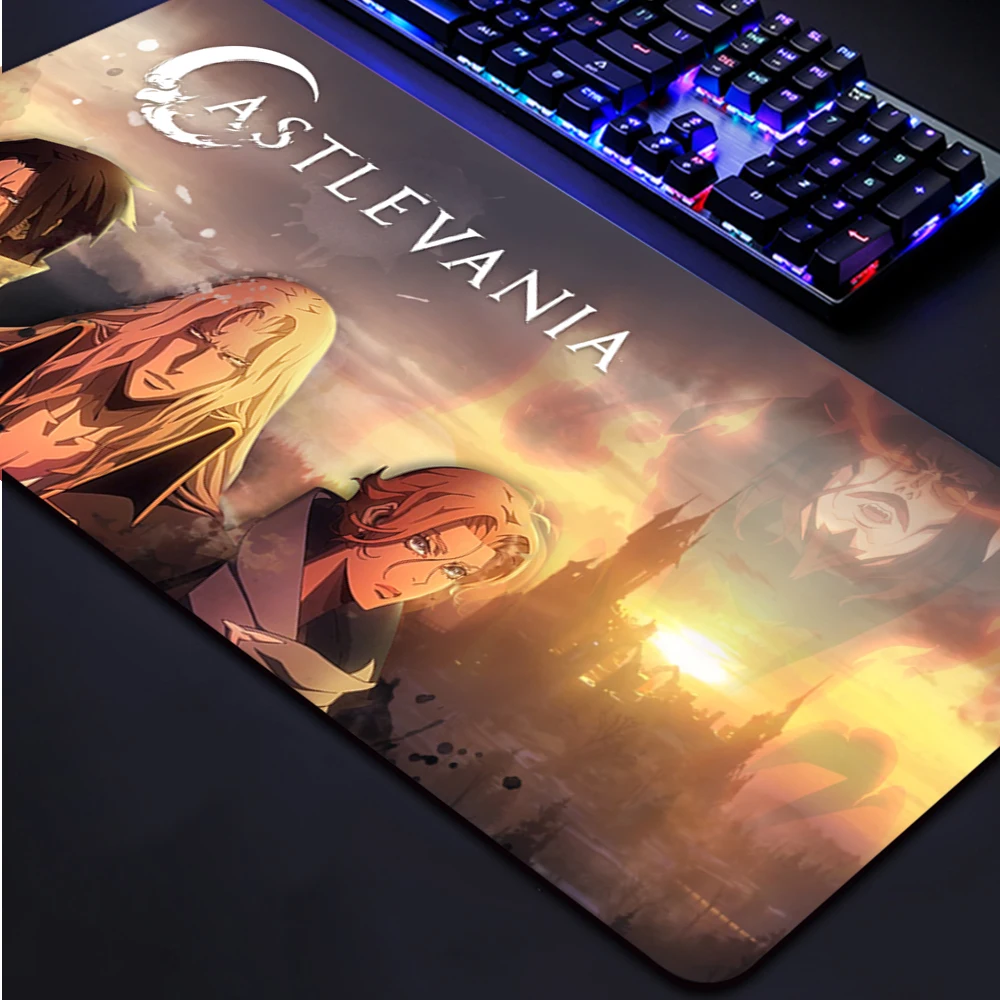 Gamer Desk Pad Varmilo Gaming Mouse Mats Castlevania Mausepad Gamers Accessories PC Gamer Cabinet Rug Mice 4 - Castlevania Merch