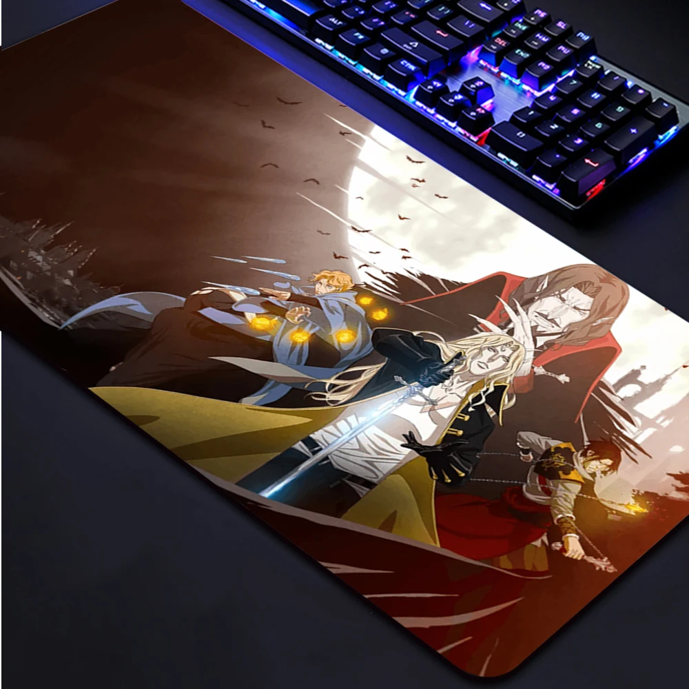 Gamer Desk Pad Varmilo Gaming Mouse Mats Castlevania Mausepad Gamers Accessories PC Gamer Cabinet Rug Mice 7 - Castlevania Merch