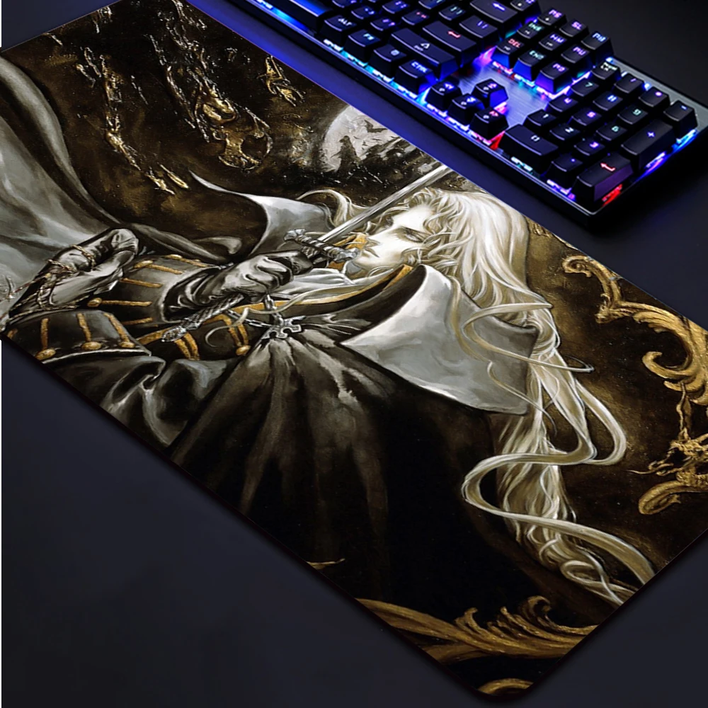 Gamer Desk Pad Varmilo Gaming Mouse Mats Castlevania Mausepad Gamers Accessories PC Gamer Cabinet Rug Mice 9 - Castlevania Merch