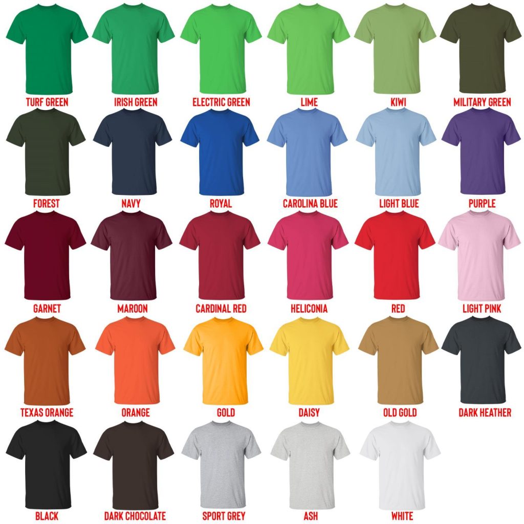 t shirt color chart - Castlevania Merch